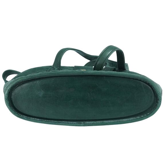 Jean Michel Nouveau Green Quilted Handbag Made In France Vintage - Picture 3 of 8